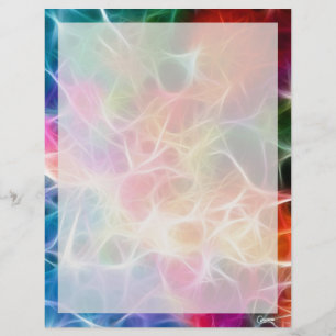 Rainbow Abstract 2 -  8.5" x 11" Stationery Sheet