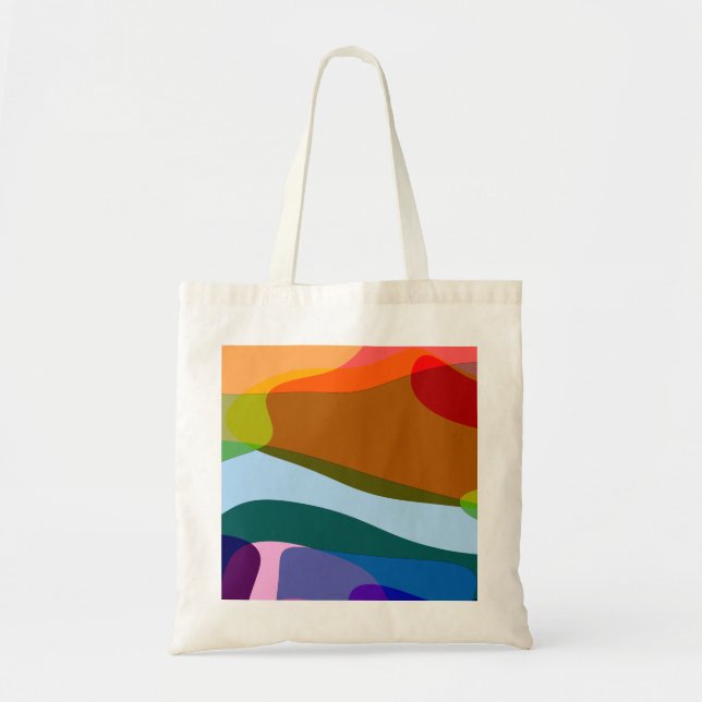 Rainbow Abstract 605 Tote Bag (Front)
