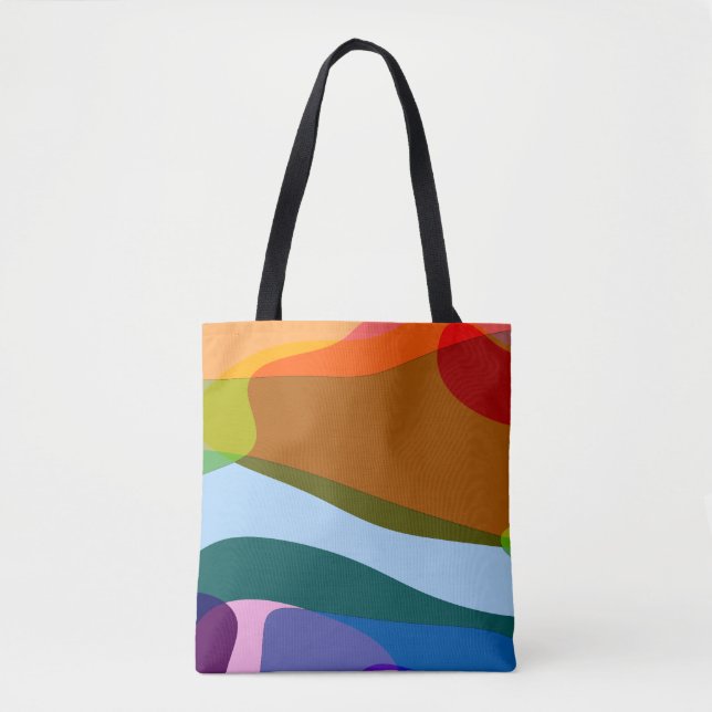 Rainbow Abstract 605 Tote Bag (Front)