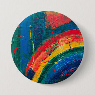 Rainbow Abstract 7.5 Cm Round Badge