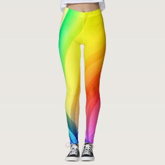 Rainbow Abstract art Leggings