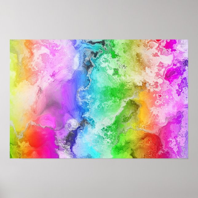 "Rainbow" Abstract Art Poster (Front)