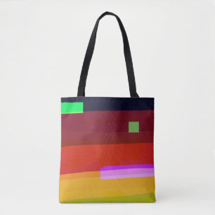Rainbow Abstract Art Tote Bag