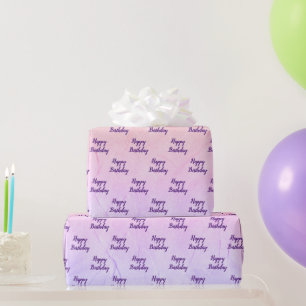 Rainbow Abstract Birthday Wrapping Paper