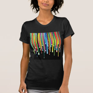 Rainbow ~ Abstract Colour Spectrum Rain Jewels T-Shirt