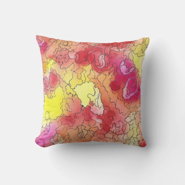 Rainbow Abstract Cushion (Front)