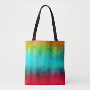Rainbow Abstract Grunge Tote Bag