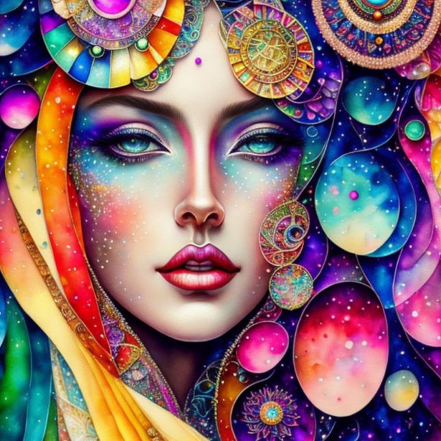 Rainbow, Abstract, Kaleidoscope, Beautiful Woman Poster (Creator Uploaded)