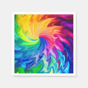 Rainbow abstract napkin