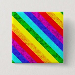 Rainbow abstract pattern 15 cm square badge