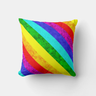 Rainbow abstract pattern cushion