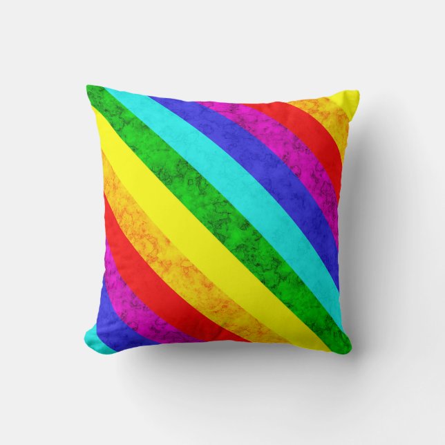 Rainbow abstract pattern cushion (Front)