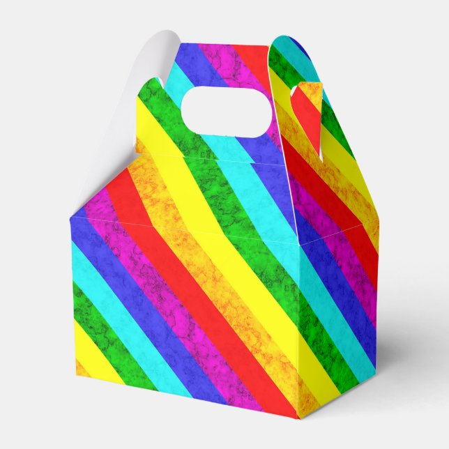 Rainbow abstract pattern favour box (Back Side)