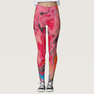 Rainbow Abstract Waterfall Leggings