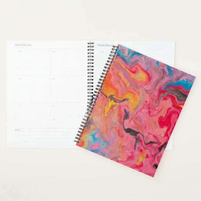 Rainbow Abstract Waterfall  Planner (Display)