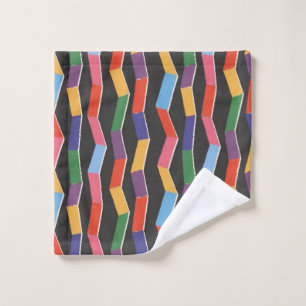 Rainbow abstract zig zag seamless pattern,hand pai wash cloth
