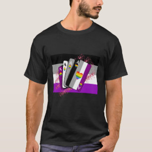 Rainbow Ace Playing Cards Pride Aesthetic Graphic T-Shirt