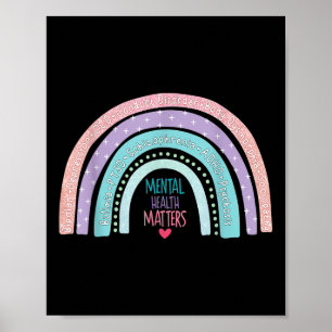 Rainbow Adhd Mental Health Awareness Month Poster