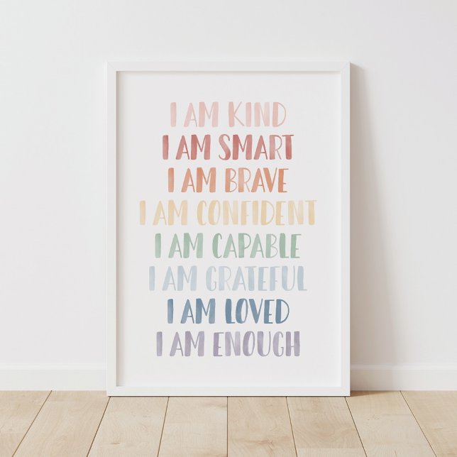 Rainbow Affirmations for Kids Nursery Decor (Creator Uploaded)