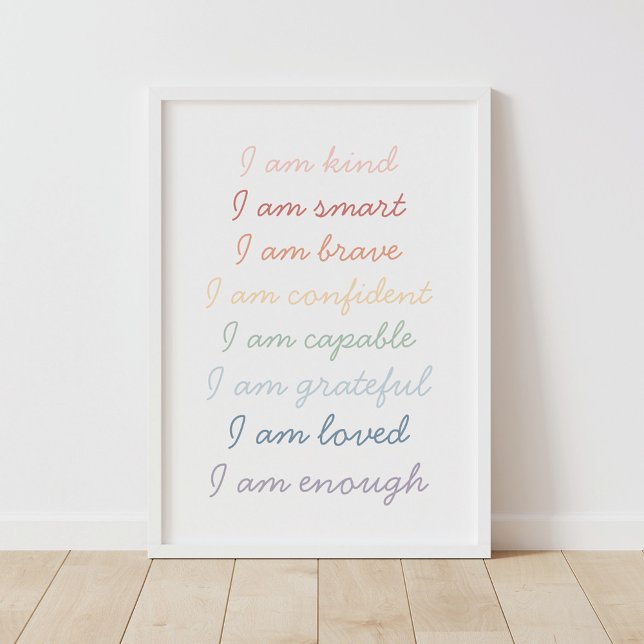 Rainbow Affirmations for Kids Poster (Creator Uploaded)