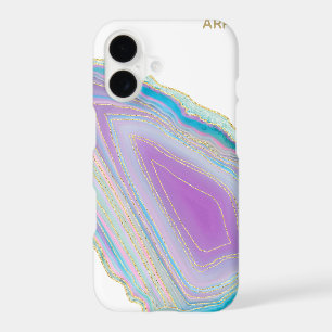 *~* Rainbow Agate Gold Glitter Pastel