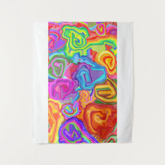 Rainbow Agate Swirls | Abstract Wall Tapestry