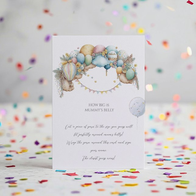 Rainbow Air Balloon Baby Shower Guessing Game (Creator Uploaded)