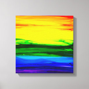 Rainbow Alcohol Ink Abstract Canvas Print