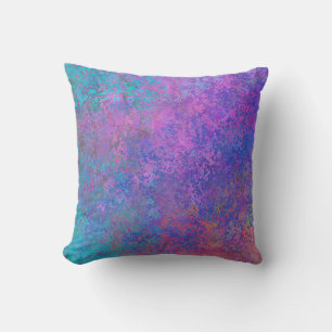 Rainbow Alcohol Ink, Bright Colourful Abstract Cushion