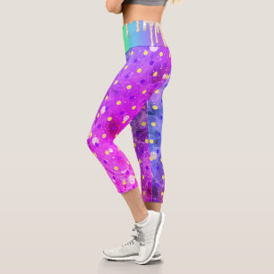 Rainbow-alcohol-ink Leggings