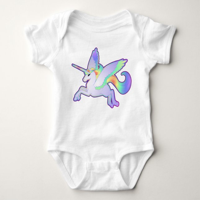 Rainbow Alicorn Baby Bodysuit (Front)