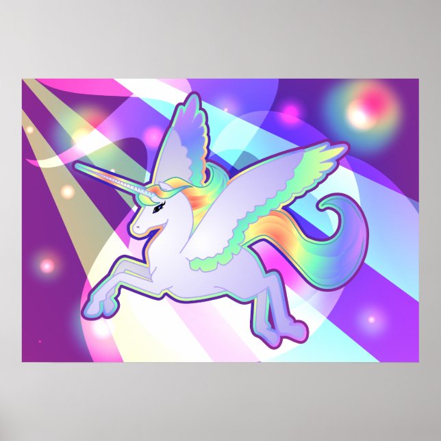 Rainbow Alicorn Poster (Front)