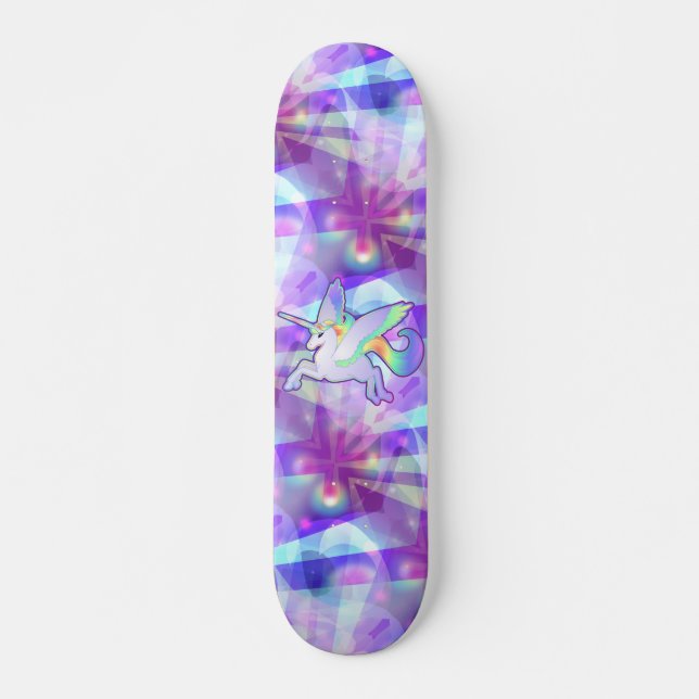 Rainbow Alicorn Skateboard (Front)