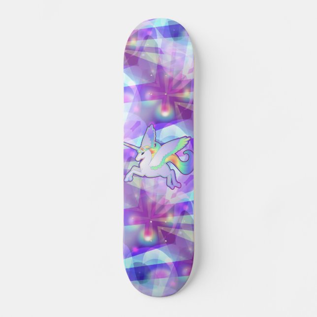 Rainbow Alicorn Skateboard (Front)