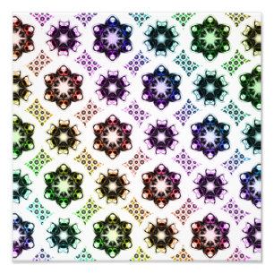 Rainbow Alien Eye Fractal Art Pattern Photo Print