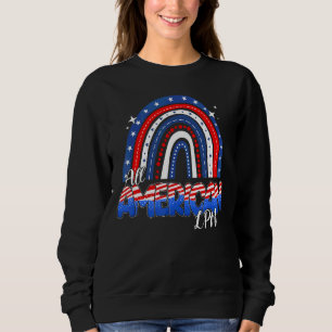 Rainbow All American Lpn 4th Of July Usa Patriotic Sweatshirt