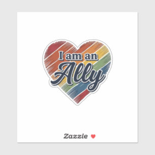 Rainbow Ally Heart Vector Shirt Design_1