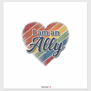 Rainbow Ally Heart Vector Shirt Design_1