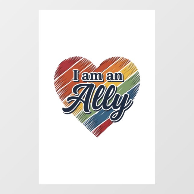 Rainbow Ally Heart Vector Shirt Design_1 (Sheet)