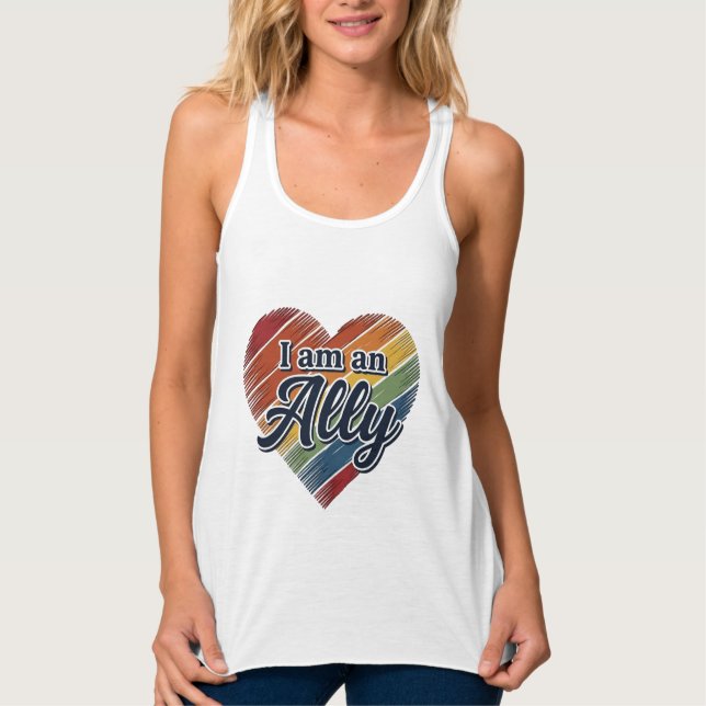 Rainbow Ally Heart Vector Shirt Design_1 (Front)