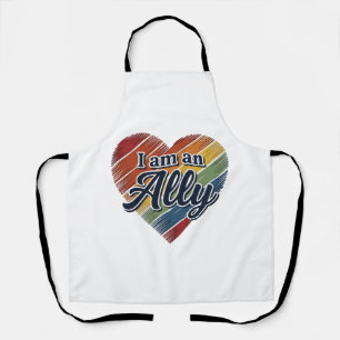 Rainbow Ally Heart Vector Shirt Design_1 Apron