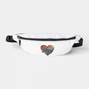 Rainbow Ally Heart Vector Shirt Design_1 Bum Bags