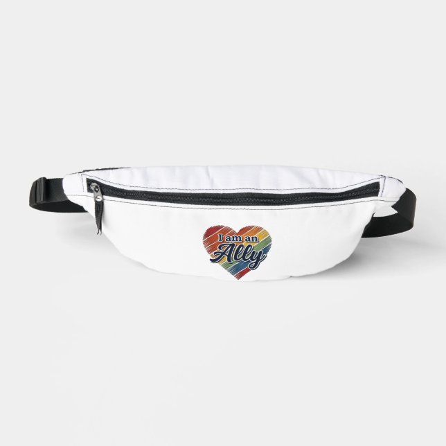 Rainbow Ally Heart Vector Shirt Design_1 Bum Bags (Front)
