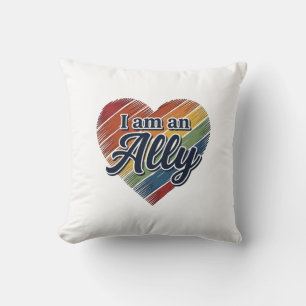 Rainbow Ally Heart Vector Shirt Design_1 Cushion