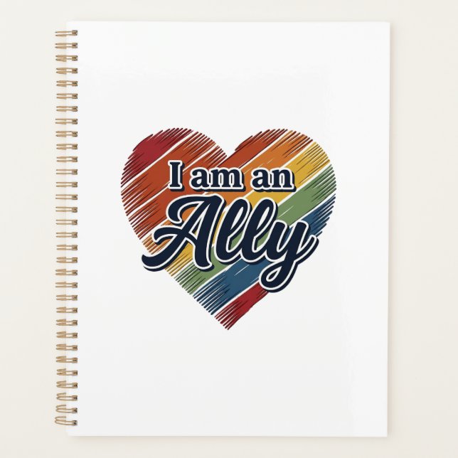 Rainbow Ally Heart Vector Shirt Design_1 Planner (Front)