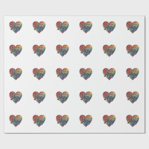 Rainbow Ally Heart Vector Shirt Design_1 Wrapping Paper