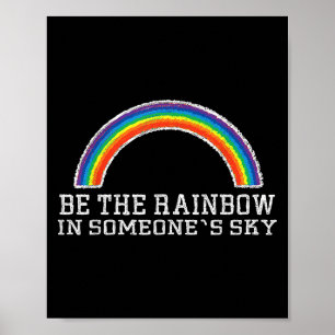 Rainbow Ally Pride Good Vibe Mental Health Motivat Poster