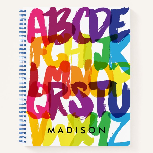 Rainbow Alphabet Kindergarten Notebook (Front)