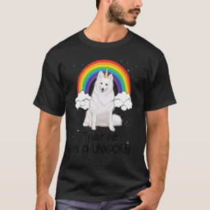 Rainbow American Eskimo Dog Trust Me I'm A Unicorn T-Shirt