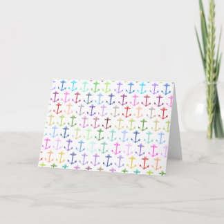 Rainbow anchor pattern card